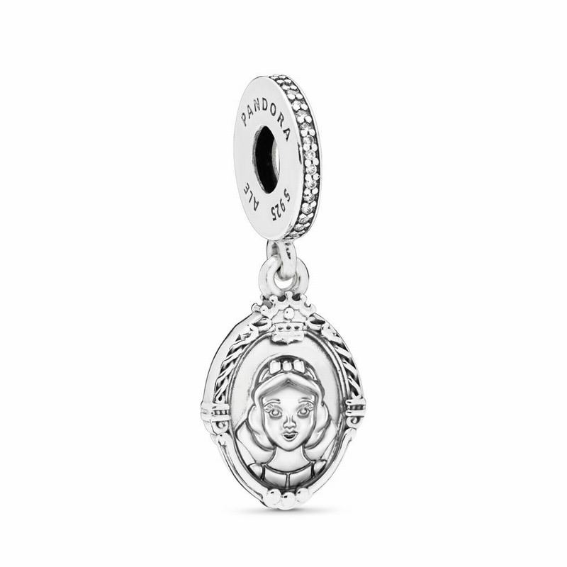 Pandora Disney Evil Queen’s Magic Mirror Dangle Charm Ireland - Sterling Silver/Cubic Zirconia - 847